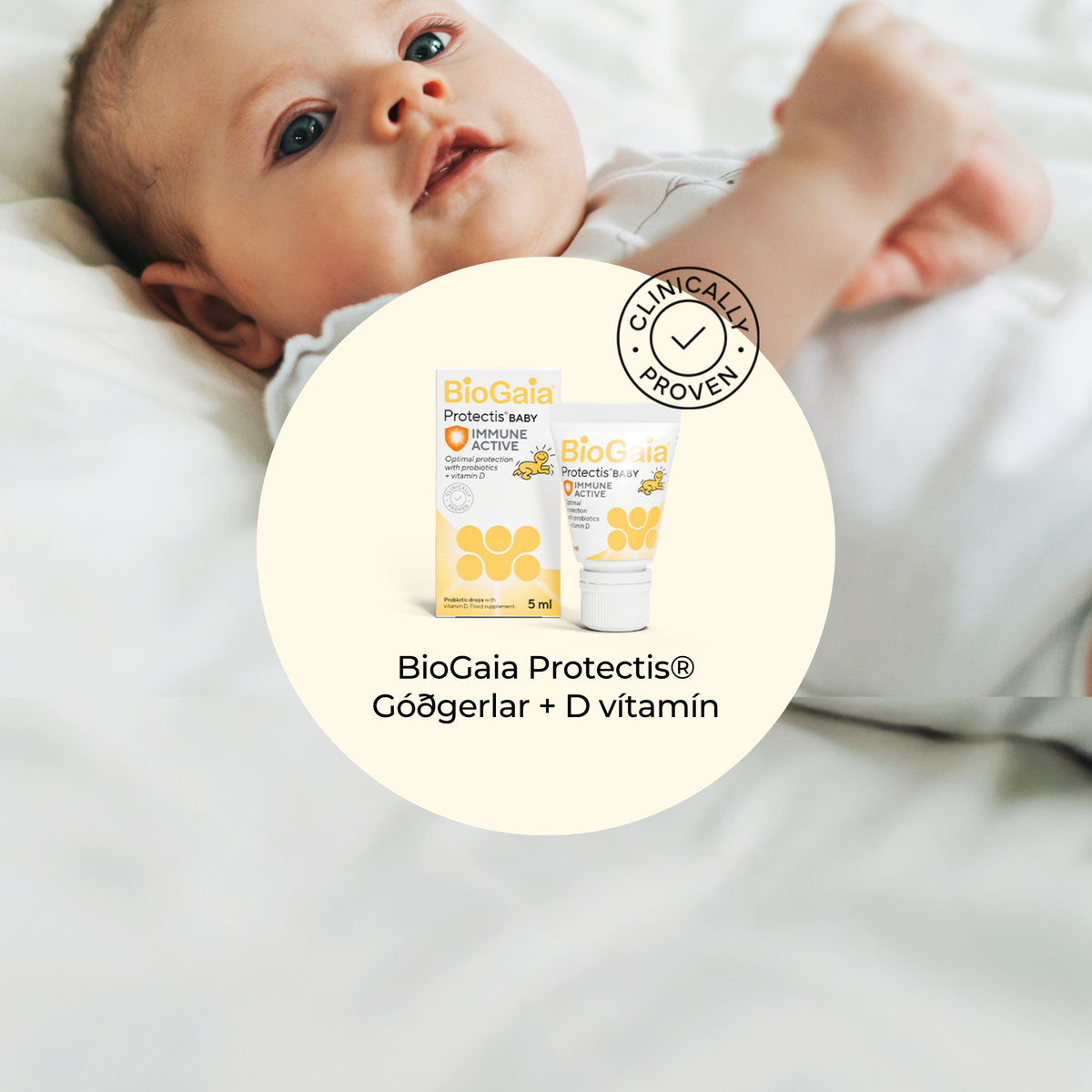 BioGaia® Protectis® Plus BABY Dropar með D-Vítamíni