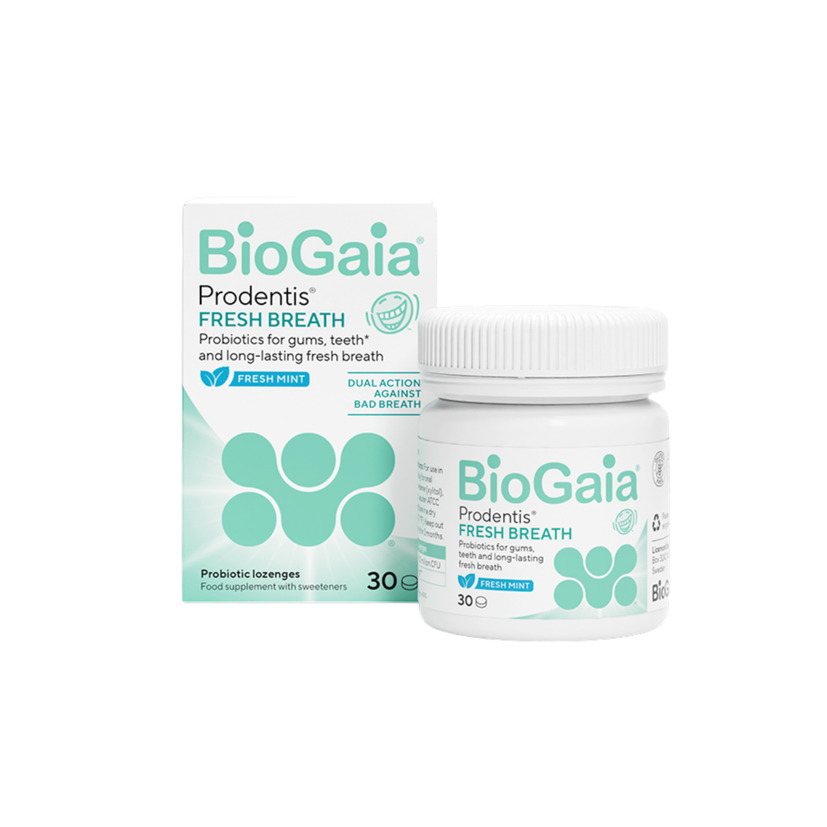 BioGaia Prodentis Fresh Breath - 30 tuggutöflur - Ferskt Mintubragð + Sink